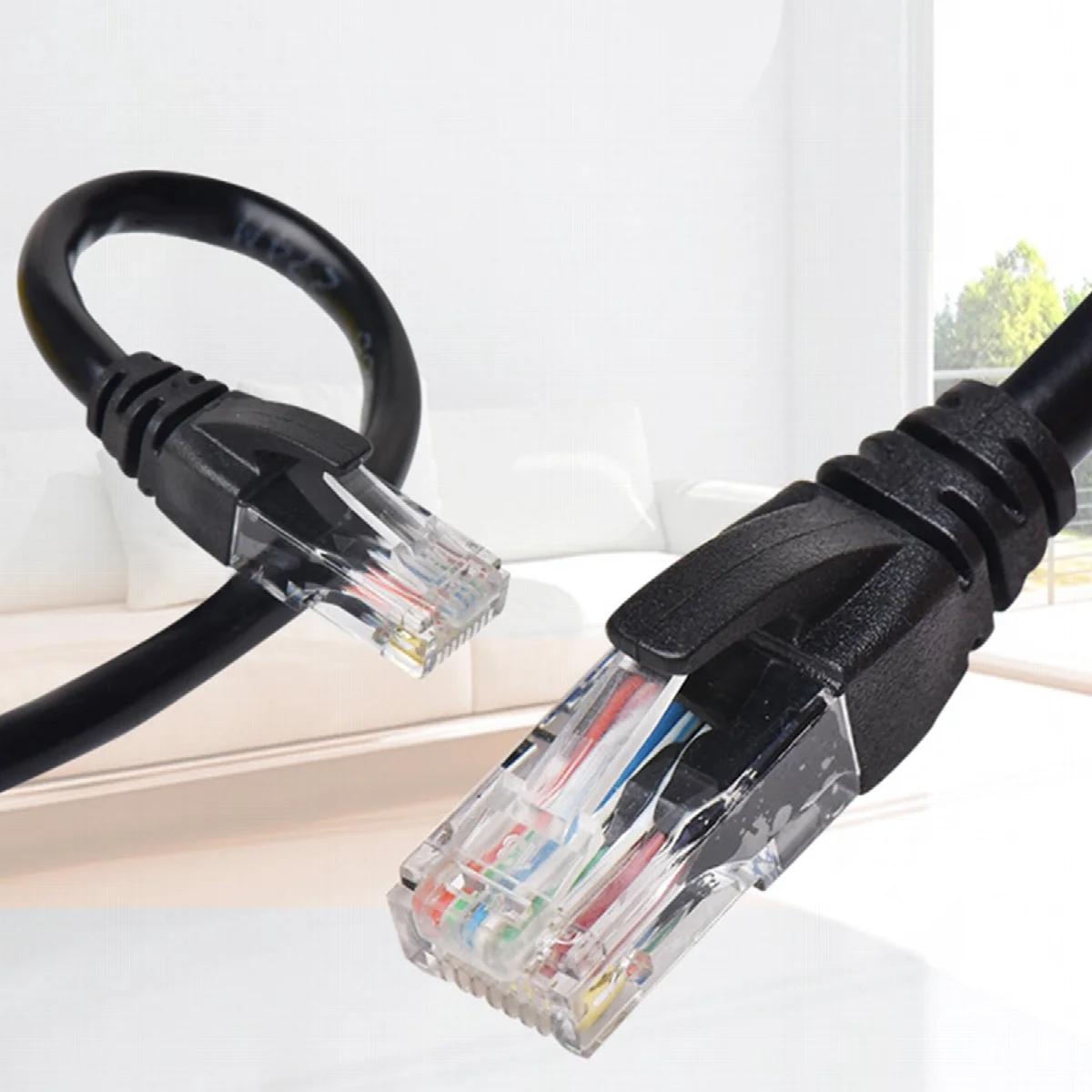 Cable de red Ethernet Cat6 RJ45 Gigabit - 5 metros, azul - imagen 2