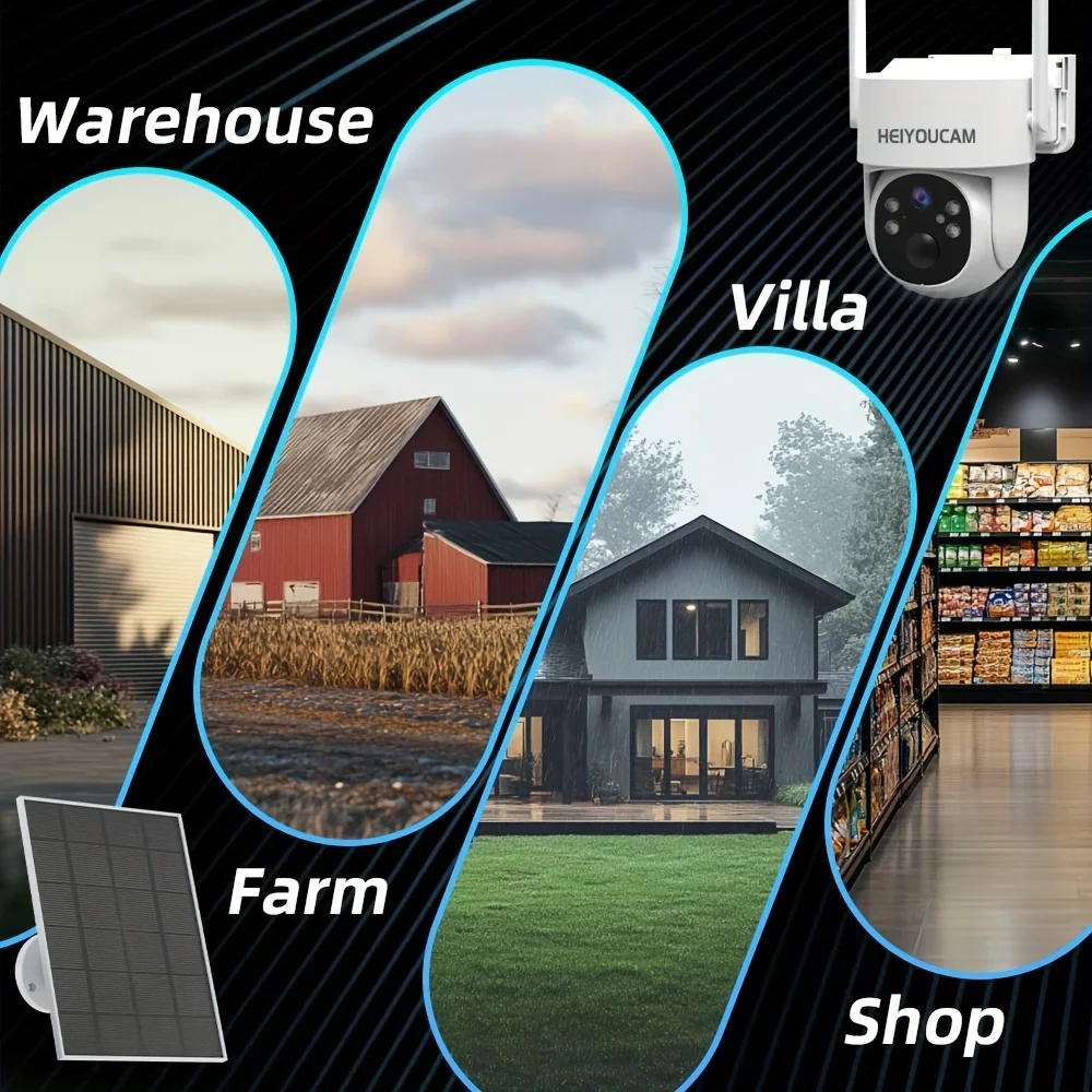 Cámara de seguridad solar WiFi 3 MP para exterior - Giro 360°, visión nocturna en color y sirena - imagen 8